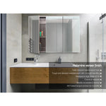 Bathroom Mirror Cabinet 900X720Mm Oak