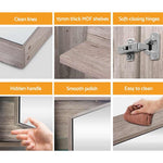 Bathroom Mirror Cabinet 900X720Mm Oak