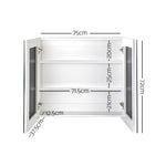 Bathroom Mirror Cabinet 750X720Mm White