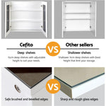 Bathroom Mirror Cabinet 750X720Mm White