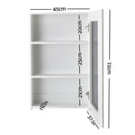 Bathroom Mirror Cabinet 450X720Mm White
