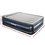Air Mattress Queen Inflatable Bed 46Cm Airbed Blue