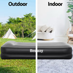 Air Mattress Single Inflatable Bed 46Cm Airbed Black