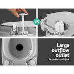 22L Portable Camping Toilet Flush Potty Boating