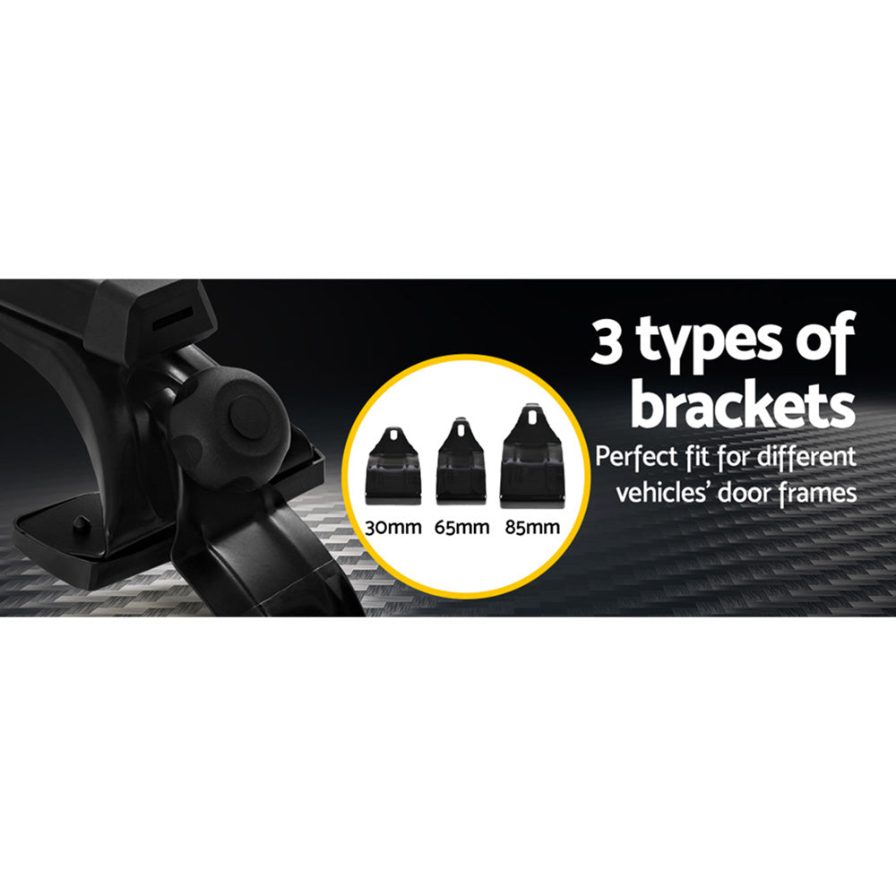 Car Roof Racks Pod Aluminium Cross Bars Brackets 145Cm Black