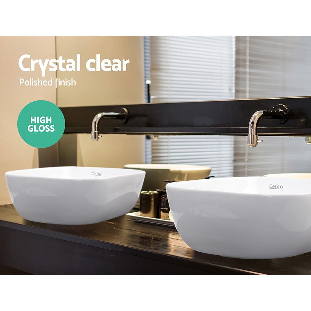 Bathroom Basin Ceramic Vanity Sink Hand Wash Bowl Compact