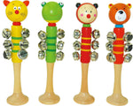 Set Of 4 Animal Bell Stick With Base