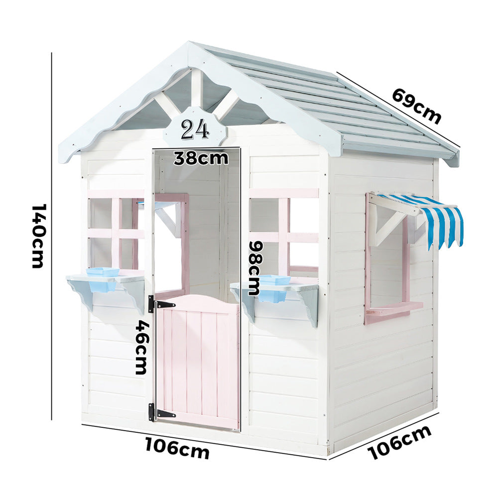 Wooden Cubby House Outdoor 106x106x140cm