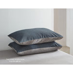 Cotton Bed Sheets Set Navy Grey Cover Single