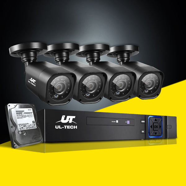  4Ch Dvr 4 Cameras Extensive Storage Surveillance Package