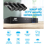 8Ch Dvr 4 Cameras High-Def Surveillance Combo