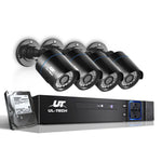 8Ch Dvr 4 Cameras Expanded Storage Security Bundle