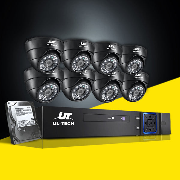  8Ch Dvr 8 Cameras Comprehensive Security Setup