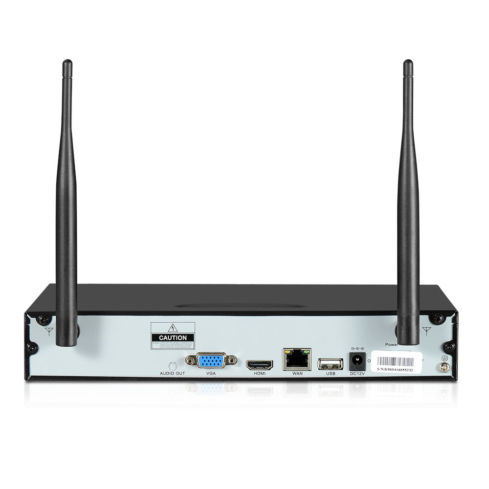 Wireless Cctv Security System 8Ch Nvr 3Mp 4 Bullet Cameras