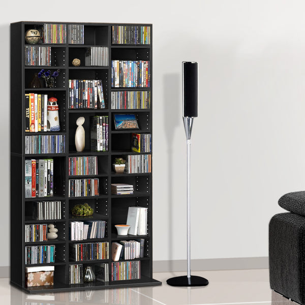  Bookshelf Cd Storage Rack - Bert Black