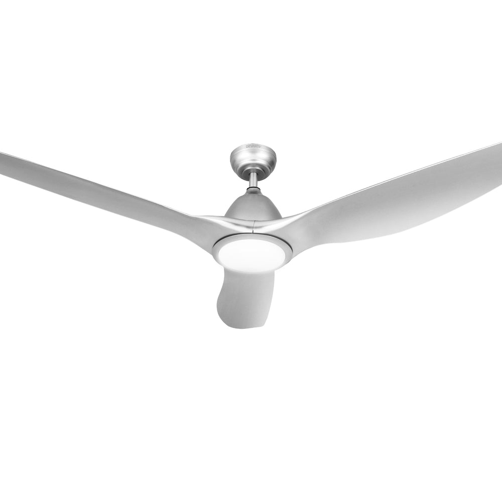 64 Inch Ceiling Fan DC Motor w/Light w/Remote -Black/Silver