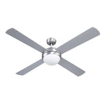 52'' Ceiling Fan Ac Motor W/Light W/Remote - Silver