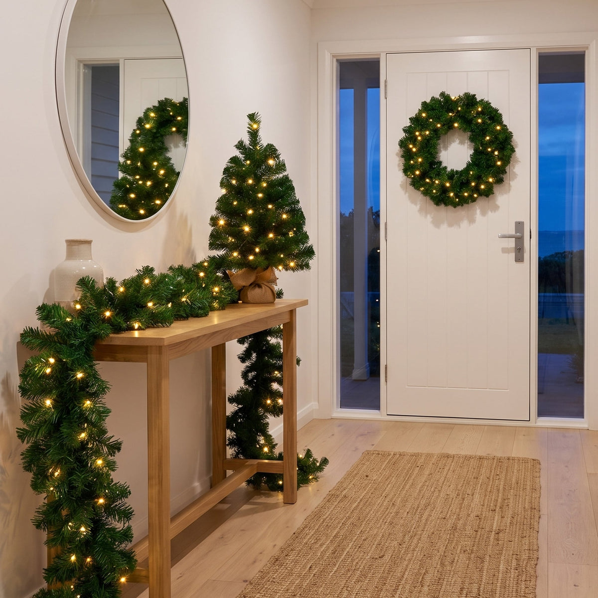 Green Christmas 3pc Set Steel