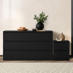 6 Chest of Drawers and Bedside Table Cabinet Bedroom Set
