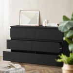 6 Chest of Drawers and Bedside Table Cabinet Bedroom Set