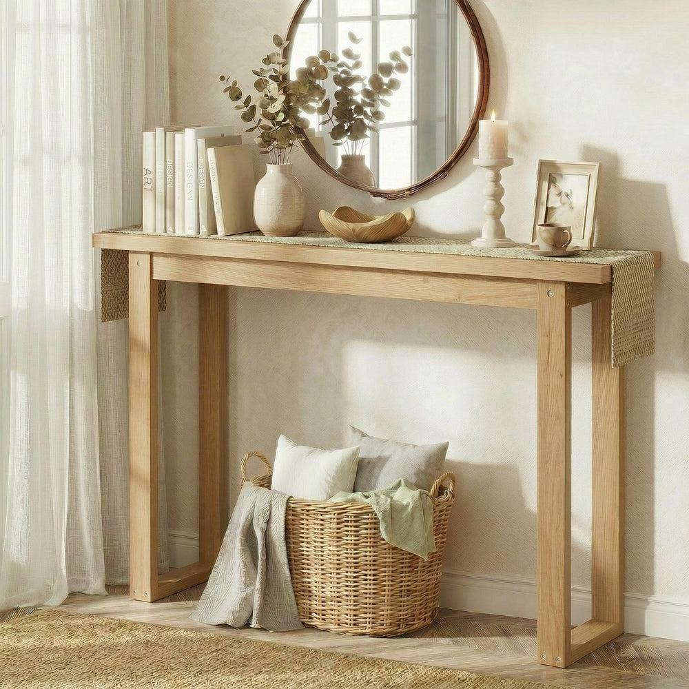 Console Table Narrow Hall Entryway Desk Table Display Shelf