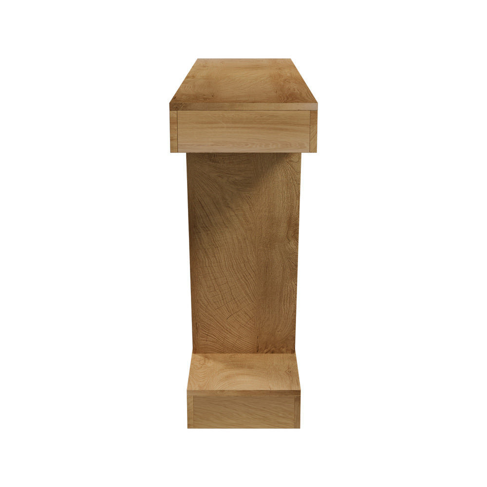 Narrow Console Table Natural V-Shape 120x29.5x80cm