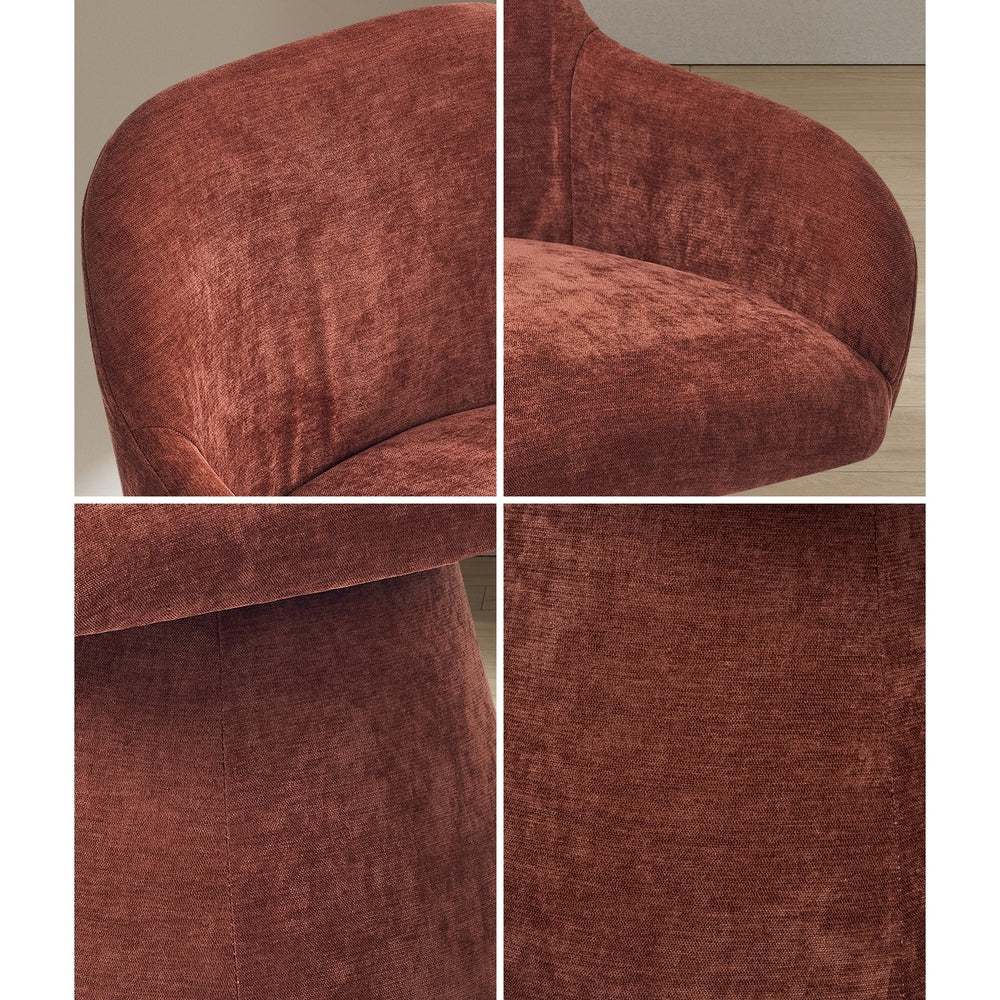 Red Swivel Dining Chair 48x45x76cm