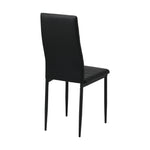 Dining Chairs High-Back Leather Black