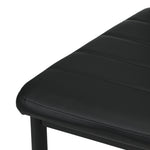 Dining Chairs High-Back Leather Black