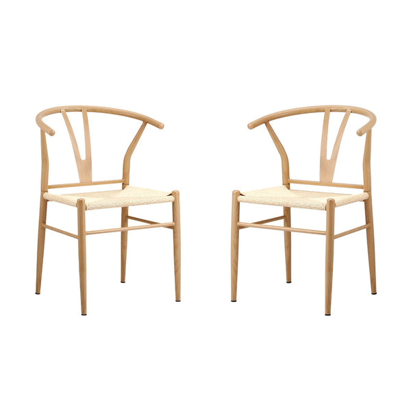 Dining Chair Metal Hans Wegner Chair Wishbone Beige