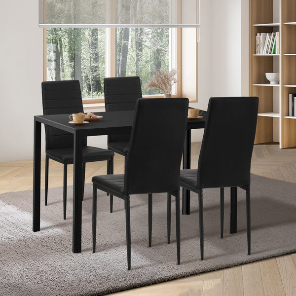 Stylish Rectangle Dining Table with Dining Chairs Wooden