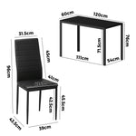 Stylish Rectangle Dining Table with Dining Chairs Wooden