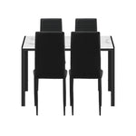Stylish Rectangle Dining Table with Dining Chairs Wooden