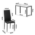 Stylish Rectangle Dining Table with Dining Chairs Wooden