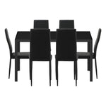 Stylish Rectangle Dining Table with Dining Chairs Wooden