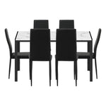 Stylish Rectangle Dining Table with Dining Chairs Wooden