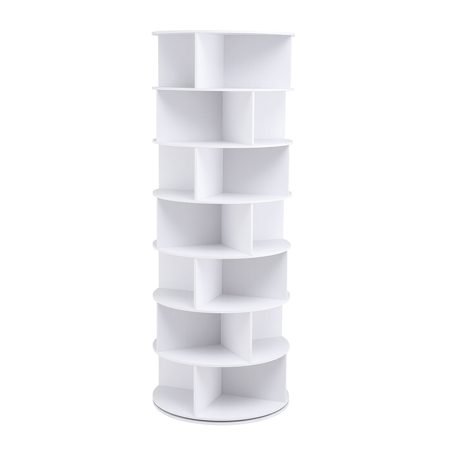 7 Tier Rotating Shoe Rack 28 Pairs White | HomeAndLiving - 9
