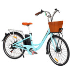 26 Inch Electric Bike Urban Bicycle Ebike Removable Battery Blue