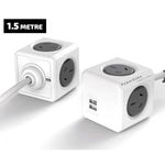 Powercube Extended Usb Powerboard 4-Outlets 2 Usb Ports Grey-White 1.5M