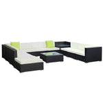 12Pc Outdoor Furniture Sofa Set Wicker Garden Patio Lounge