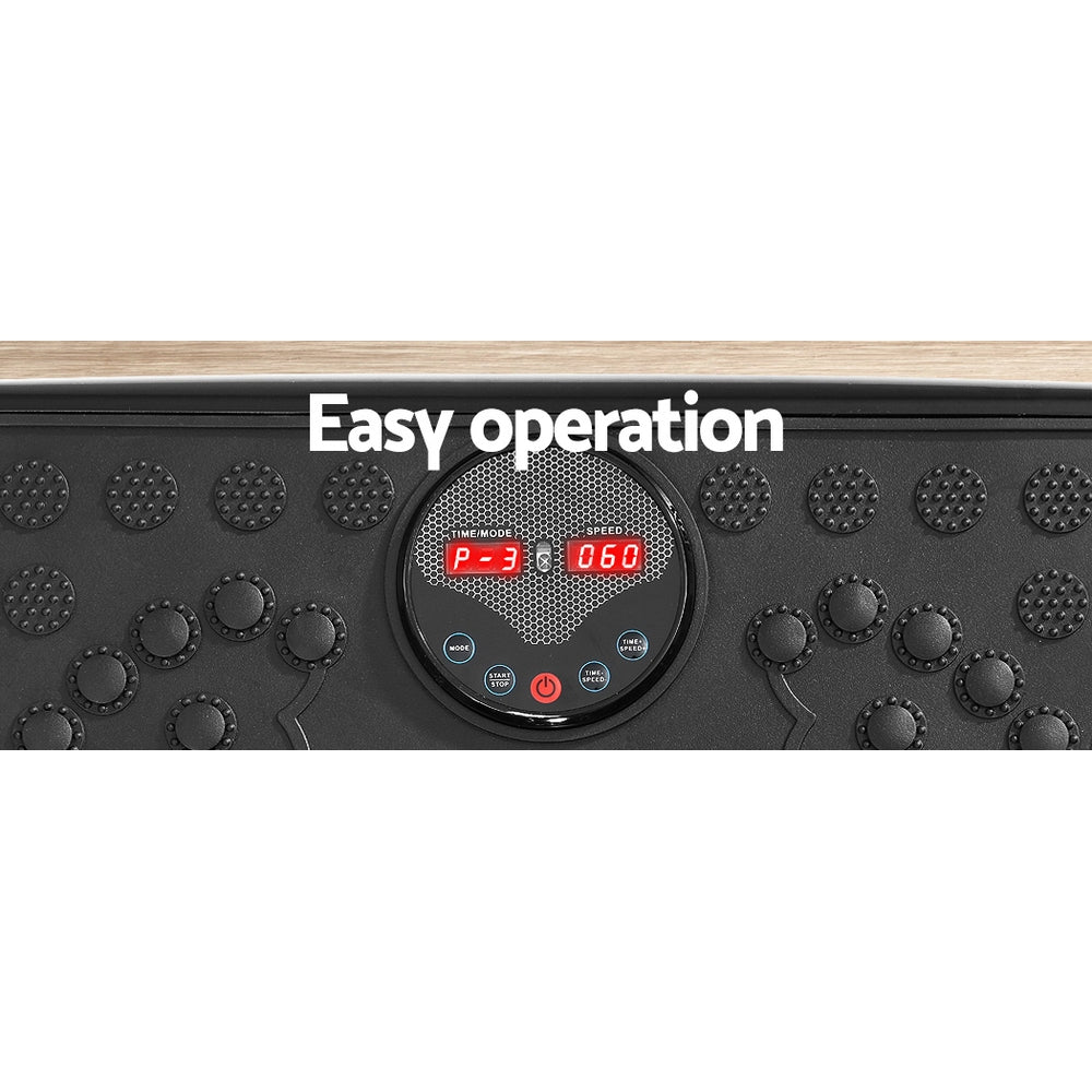 Vibration Machine Platform Home Gym Resistance Ropes - Black