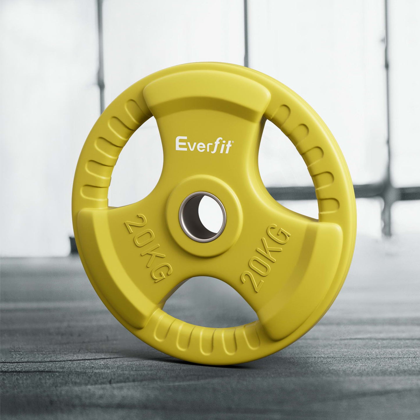 20kg Weight Plates - Standard Dumbbell Barbell Yellow