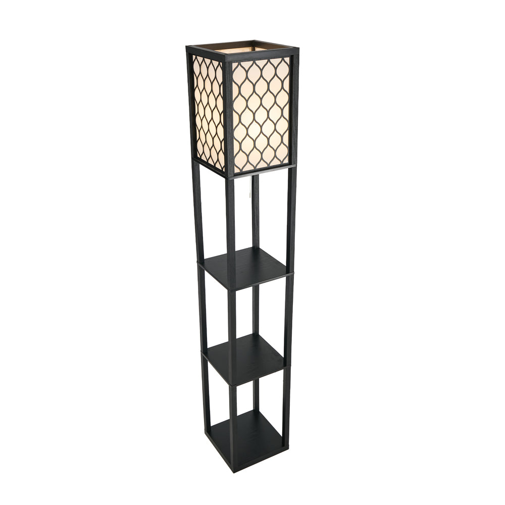 Floor Lamp Metal 3-Tier Shelf 26x26x160cm