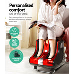 Foot Massager Shiatsu Ankle Calf Leg Massagers Circulation Enhancer Machine Red