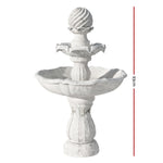 Solar Water Feature 3 Tiers Ivory 93Cm