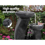 Solar Water Feature With Led Lights 3 Tiers 70Cm