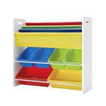 Kids Bookshelf Toy Storage Box Organizer Bookcase 3 Tiers