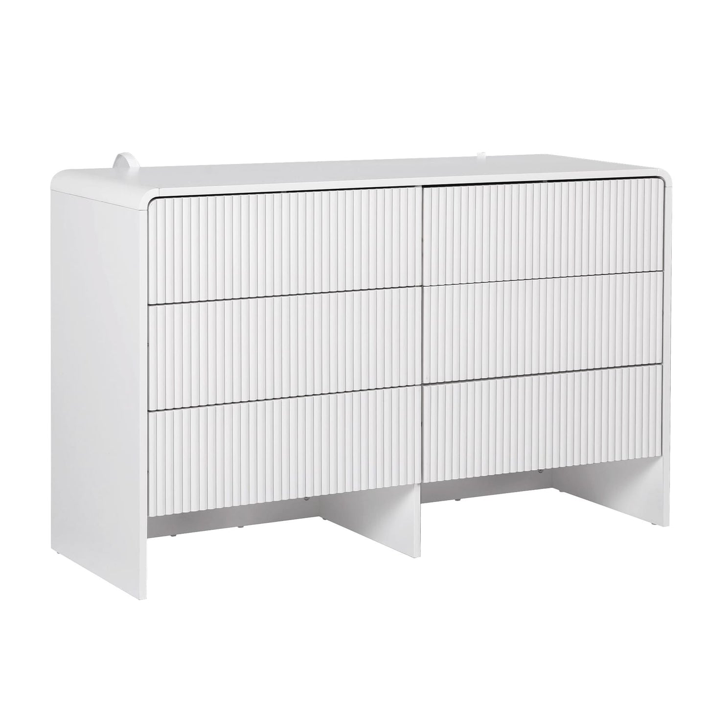 Beige 6 Drawer Chest 120x40x75.5cm