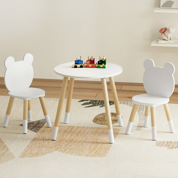  3 Piece Kids Table And Chairs Set Activity Playing Study Children Desk