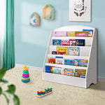 5 Tiers Kids Bookshelf Magazine Shelf Organiser Bookcase Display Rack White